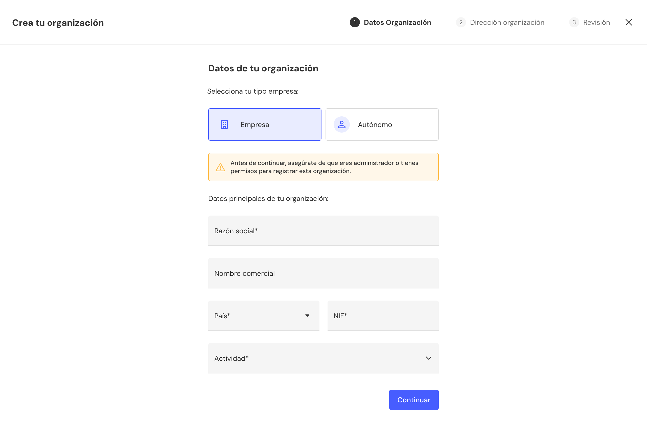 Vista empresa